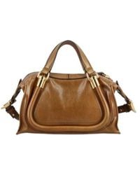 Chloé - Chloé Logo Detailed Top Handle Bag - Lyst