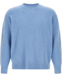 Roberto Collina - Crew Neck Fluffy Knit Sweater - Lyst