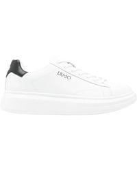 Liu Jo - Leather Platform Sneakers - Lyst