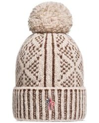 Moncler - Alpaca Wool Blend Beanie With Pom Pom - Lyst