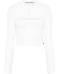 Alexander Wang - Cropped Knit Top - Lyst