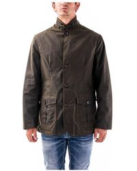 Barbour - Wax Coated High-Neck Jacket - Lyst