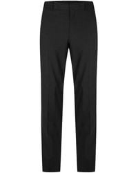 BOSS - Solid Color Casual Trousers - Lyst