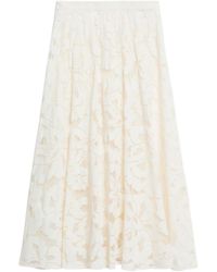 Max Mara - Studio High Waist Lace Midi Skirt - Lyst