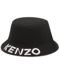 KENZO - Logo Patch Reversible Bucket Hat - Lyst