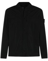Stone Island - Logo-Patch Buttoned Jacket - Lyst