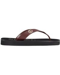 Gucci - Thong Sandal With Double G - Lyst