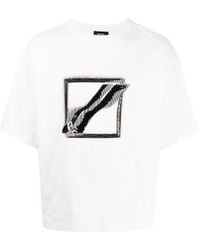 we11done - Sequinned Logo-Print T-Shirt - Lyst