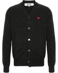 Comme des Garçons - Heart-Patch Wool Cardigan - Lyst