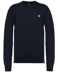 Balmain - Logo Intarsia Crewneck Jumper - Lyst