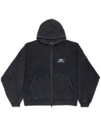 Balenciaga - 3B Sports Icon Inside-Out Zip-Up Hoodie - Lyst