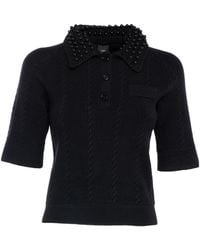 Pinko - Embellished Polo Sweater - Lyst