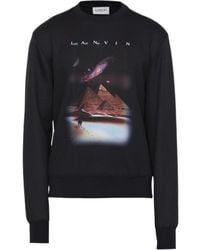 Lanvin - Logo-Print Detail Sweatshirt - Lyst