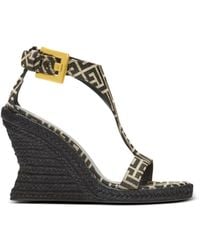 Balmain - Anthem Wedge Espadrilles - Lyst