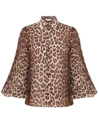 Zimmermann - Sunray Collared Printed Top - Lyst