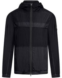 Stone Island - Zip-Up Hooded Jacket - Lyst