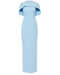 Safiyaa - Crystal-Embellished Caped Gown - Lyst