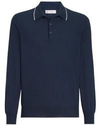Brunello Cucinelli - Sea Island Cotton And Cashmere Lightweight Knit Polo - Lyst