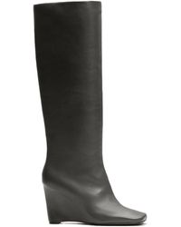 Ami Paris - Square Toe Wedge Knee-High Boots - Lyst