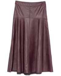 forte_forte - Panelled A-Line Midi Skirt - Lyst