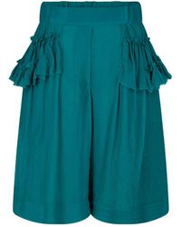 Dries Van Noten - Ruffled Mid-Length Shorts - Lyst