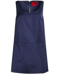 MAX&Co. - Solid Color Sleeveless Satin Dress - Lyst