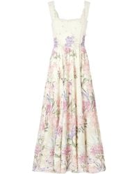 Charo Ruiz - Floral Printed Cotton-Blend Maxi Dress - Lyst