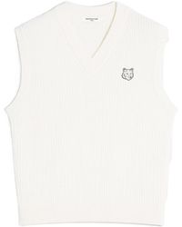 Maison Kitsuné - Maison Kitsuné Fox Head Ribbed Vest - Lyst