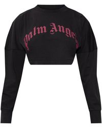 Palm Angels - Long-Sleeve Crop Top - Lyst