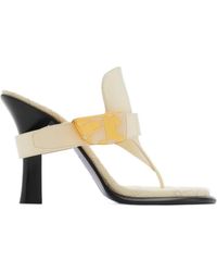 Burberry - Bay Equestrian Knight Thong Strap Sandals - Lyst
