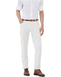 Brunello Cucinelli - Logo-Patch Jeans - Lyst