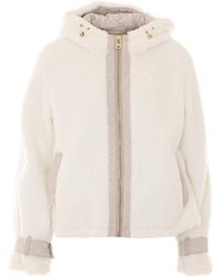 Liu Jo - Teddy Zip Hooded Jacket - Lyst