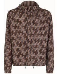 Fendi - Reversible Hooded Windbreaker - Lyst