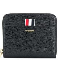 Thom Browne - Logo Embossed Zipped Wallet - Lyst
