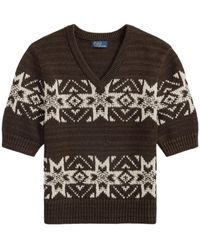 Polo Ralph Lauren - Fairisle-Pattern V-Neck Sweater - Lyst