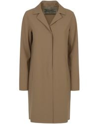 Herno - Single-Breasted Long-Sleeved Coat - Lyst
