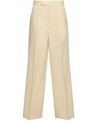 AURALEE - Wool Blend Belt Loop Casual Pants - Lyst