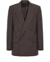 Gucci - Double-Breasted Wool Gabardine Jacket - Lyst