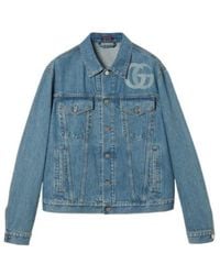 Gucci - Mid Wash Denim Trucker Jacket - Lyst