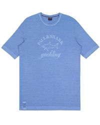 Paul & Shark - Printed T-Shirt With Round Neck - Lyst