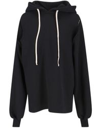 Rick Owens - Cut Out-Detail Organic Cotton Hoodie - Lyst