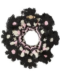 Fendi - Crochet Floral-Patch Scrunchie - Lyst
