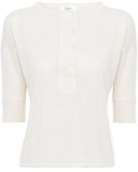 Chloé - Chloé Short-Sleeved Henley Shirt - Lyst