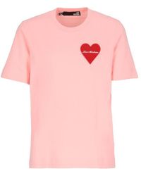 Moschino - Logo-Patch Cotton T-Shirt - Lyst