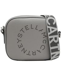 Stella McCartney - Logo Perforated Strapped Crossbody Bag - Lyst