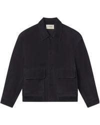 FRAME - Buttoned Suede Jacket - Lyst