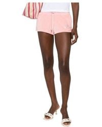 Sporty & Rich - X Juicy Couture Crystal-Embellished Drawstring Shorts - Lyst
