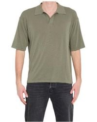 Roberto Collina - Open Collar Cotton Polo Shirt - Lyst