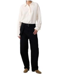 Studio Nicholson - Belted Wide-Leg Pants - Lyst