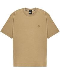 BOSS - Boss Logo Embroidered Crewneck T-Shirt - Lyst